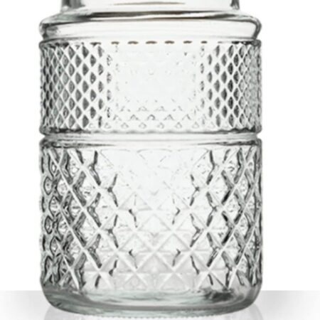 Large Glass Storage Jar, 60 FL OZ Glass Food Storage Containers with Bamboo Lid, Kitchen Containers Cereal Canisters Decorative Jar for Candy Snack Cookies Coffee Tea Nuts Airtight Glass Jars (Round)