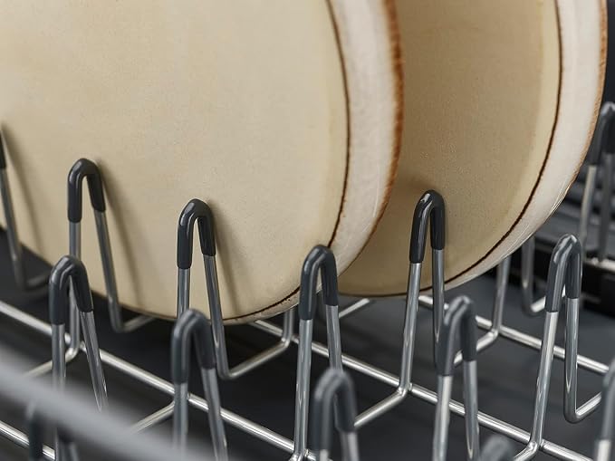 Expandable two-piece stainless steel cutlery drainer with movable cutlery drain and drain outlet, gray - Image 2