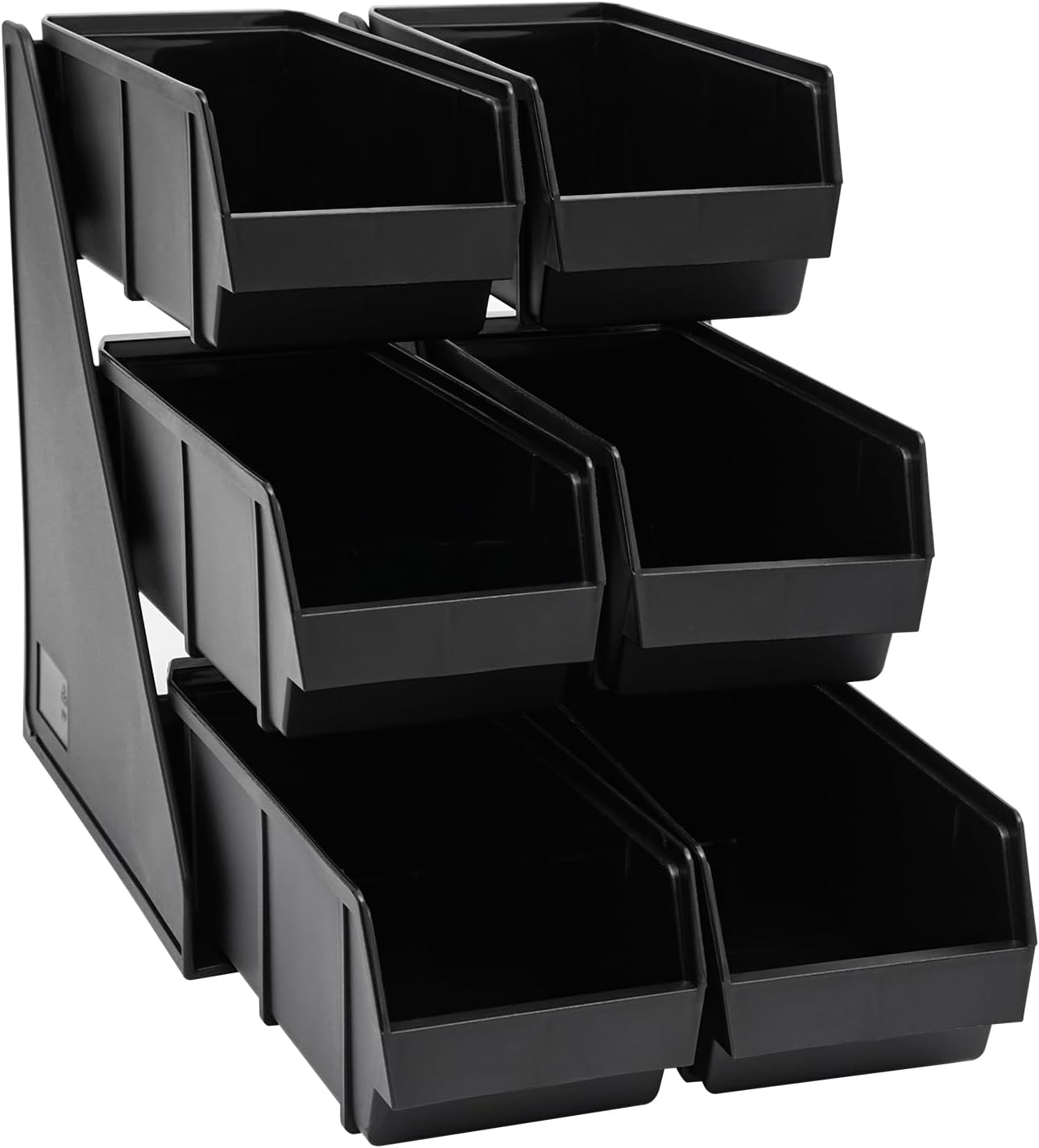 Three-tier self-service spice rack with 6 plastic containers, suitable for coffee shops, restaurants, and bar countertops - Image 2