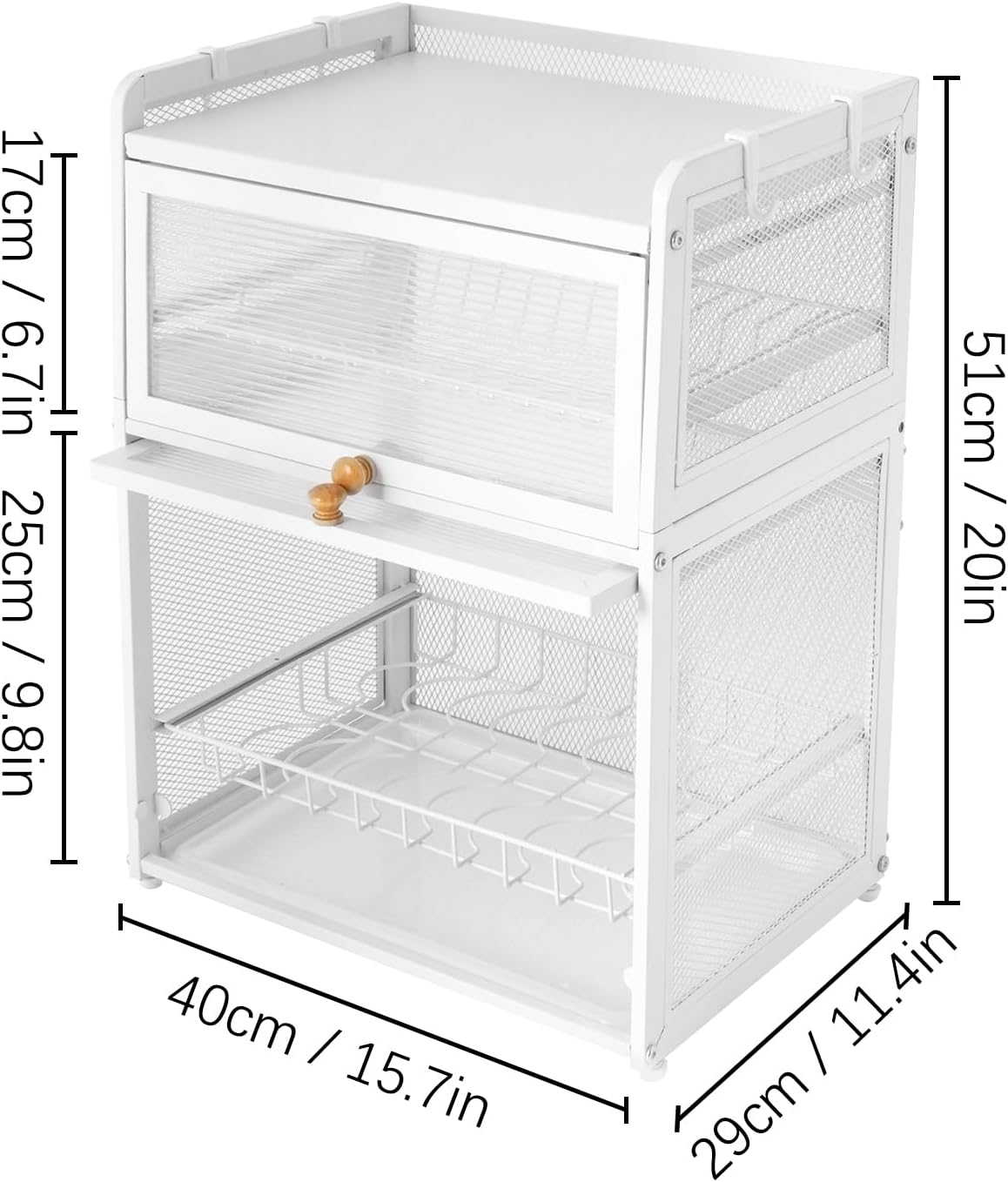 Three-tier stainless steel sink drain rack Multi-functional metal drain rack/dishware storage basket, space-saving - Image 2
