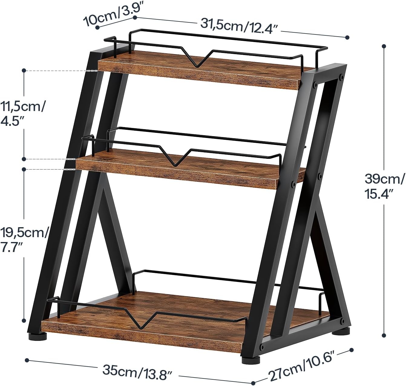 Three-tier kitchen spice rack/countertop rack/desk rack, suitable for kitchen countertops in multiple rooms. - Image 2