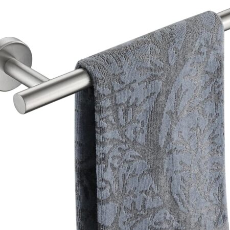 Wall-mounted single-bar towel rack