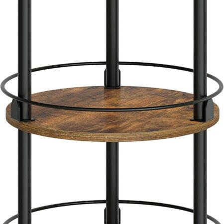 Three-tier rotating industrial-style spice rack, suitable for cabinets and countertops