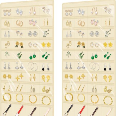 80-Pocket Double-Sided Hanging Jewellery Storage Organiser