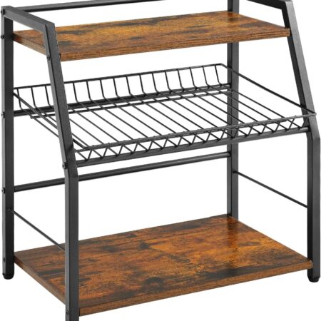 Three-Layer Wooden Countertop Storage Rack, Suitable for Snacks, Candy, Coffee Stand, Beverage Cans, White (Black Available)