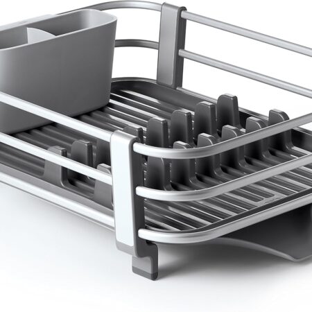 Rust-resistant aluminum kitchen cutlery drainer for kitchen countertop use