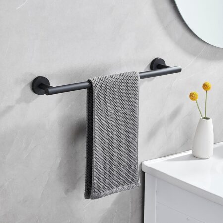 Single-bar bathroom towel rack
